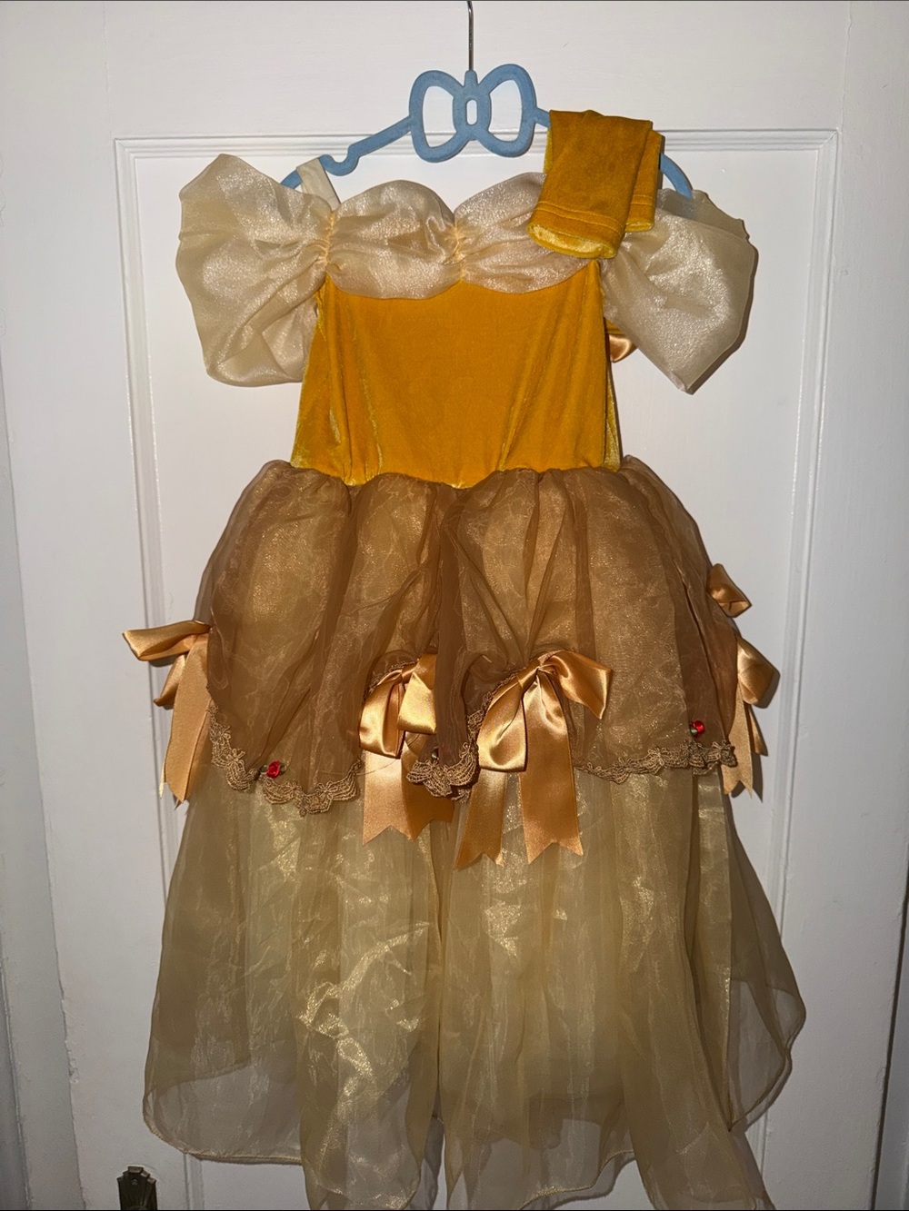 Princess Belle Tulle Dress-Up Costume for Kids customized with roses! Size 2-3 - Picture 2 of 5